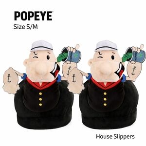 Popeye The Sailor Man Plush House Slippers Novelty Cartoon Adult S/M Cozy